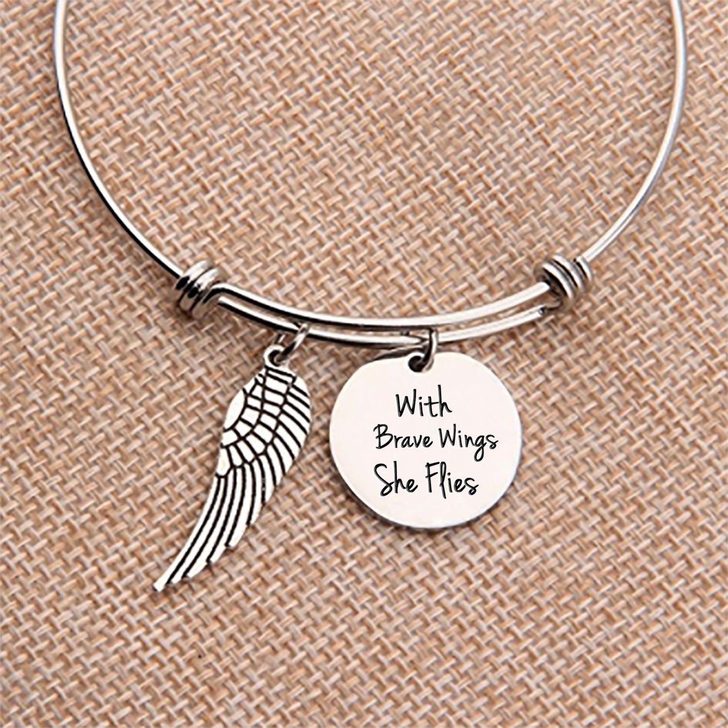 With Brave Wings She Flies Bracelet