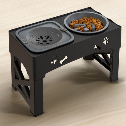 Adjustable Raised Pet Dog Slow Feeder