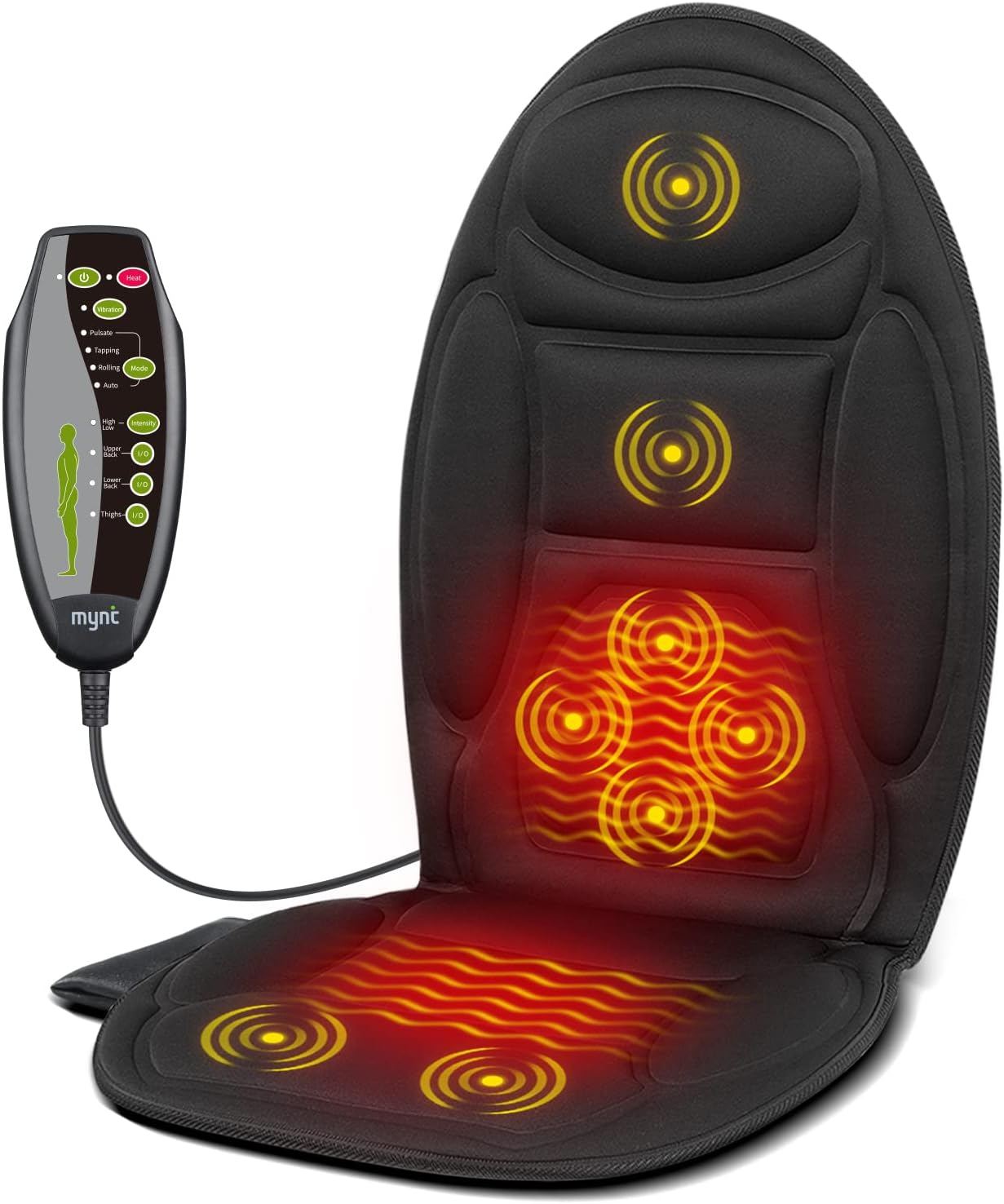 Chair And Car Seat Massage Cushion Pad With Heat