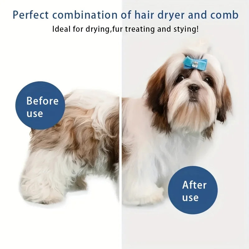 3-in-1 Dog Hair Dryer and Grooming Brush